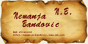 Nemanja Bandović vizit kartica